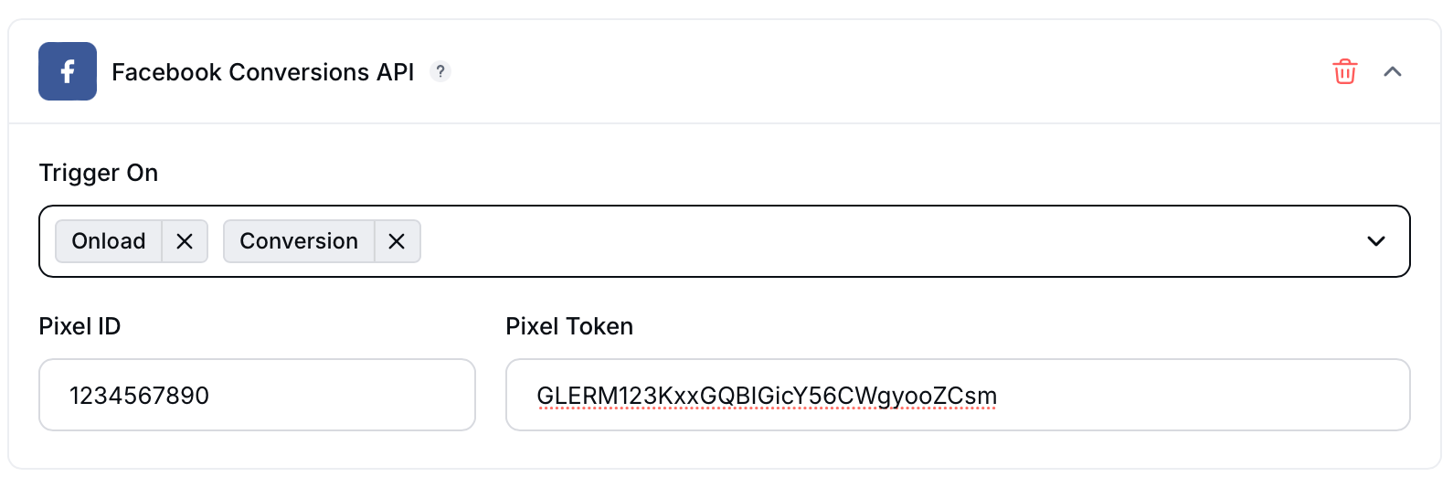 Gleam interface with pixel trackings