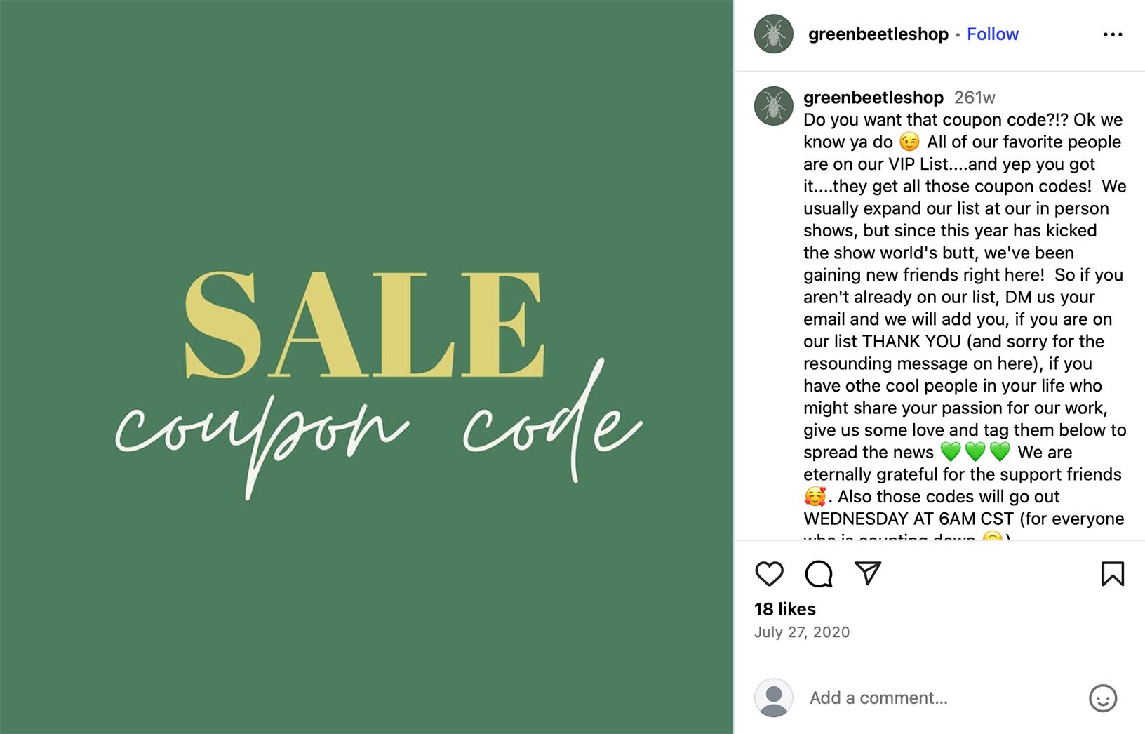 Instagram post by Jones Road Beauty using a QR code in product packaging to offer an exclusive discount