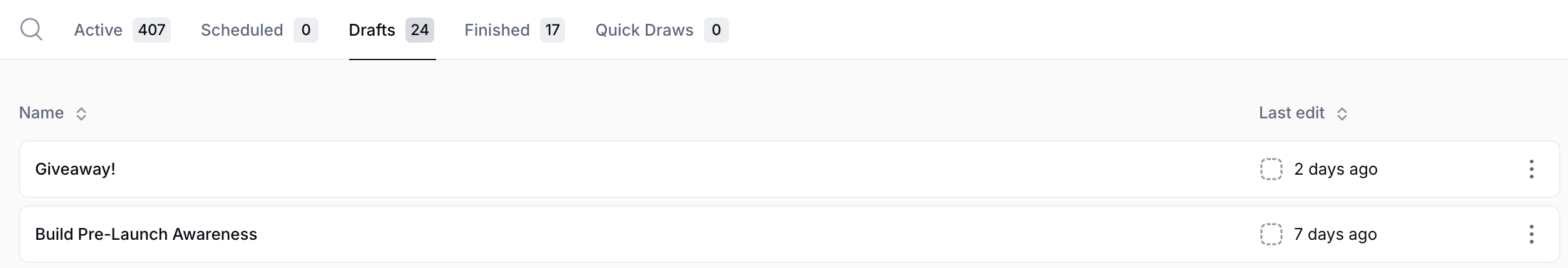 competition draft